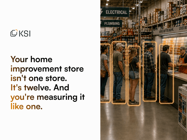 Sua loja de home center não é uma loja. São doze. E você a mede como se fosse uma.